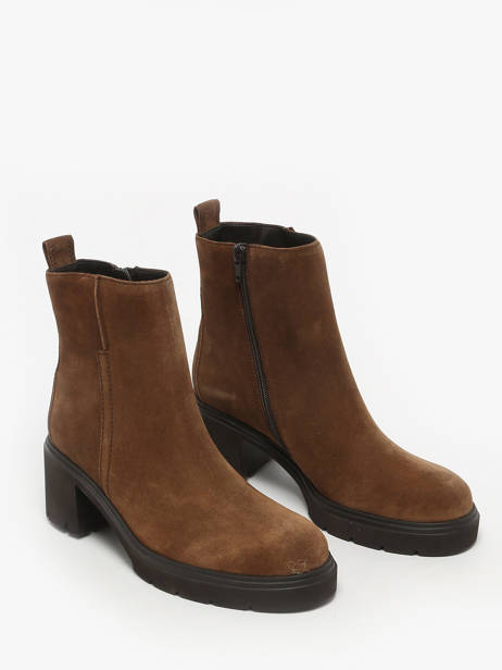 Enkellaarsjes Met Hak Uit Leder Gabor Bruin women 14 ander zicht 1